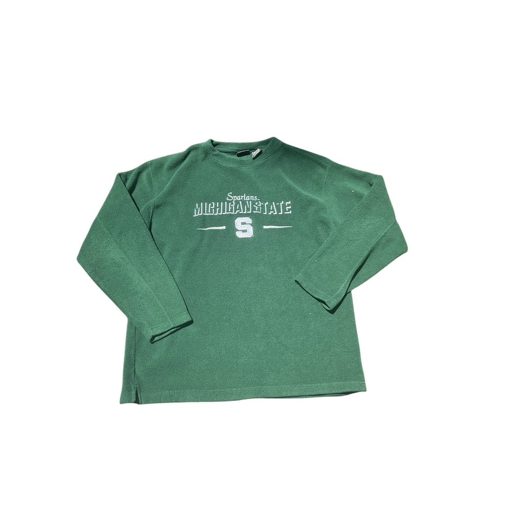 Michigan State University Green Sweater Pullover Fleece Womens L